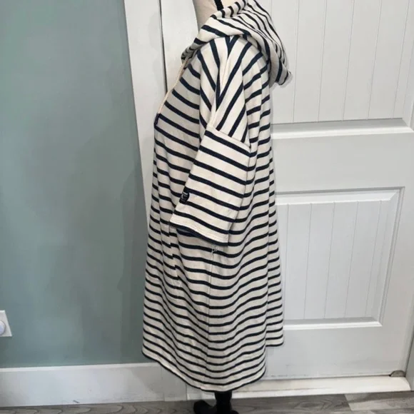Barbour Renishaw Sweat dress in Ecru striped size 12 - Picture 2 of 6